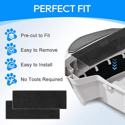 10-Pack Carbon Filters Compatible with Litter-Robot 3, Activated Carbon Litter Box Filter Compatible with Litter-Robot 3 Self Cleaning Cat Litter Box Filters, Accessories Replacement