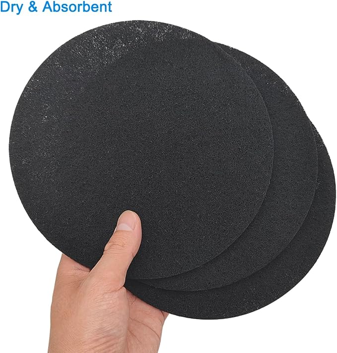 7.25inch Charcoal Filters for Compost Bucket, 3 Pack Compost Filter for Countertop Bin Pail, Activated Carbon Replacement Filters for Kitchen Compost Bins, Home Bucket Compost Bin Refill, Round