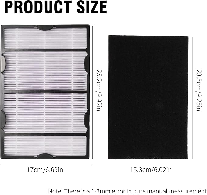 Hopypeyfiy 3 Pack Hapf600 Replacement Filters Kit fit for Holmes HAP615 HAP625 HAP650 filter B (Hapf600 Replacement Filters, Air Purifier Parts & Accessories)