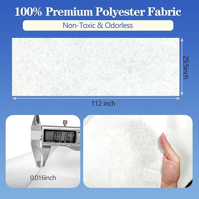 MERV 8 Air Filter Material -23 Ft² Cut to Fit Air Filter Media for Home HVAC, Furnace, AC & Purifier -Filters Dust and Pet Dander as Small as 3.0 Microns-Easy DIY with Hook Tape