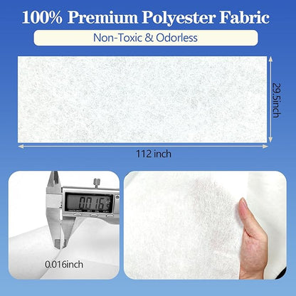 MERV 8 Air Filter Material -23 Ft² Cut to Fit Air Filter Media for Home HVAC, Furnace, AC & Purifier -Filters Dust and Pet Dander as Small as 3.0 Microns-Easy DIY with Hook Tape