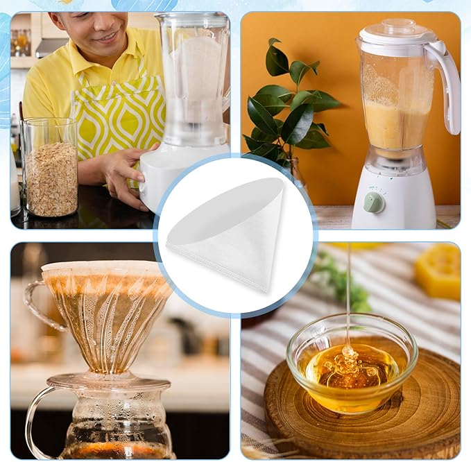 20 pcs 10 Inch Fryer Oil Filter, Non Woven Cooking Deep Oil Cones Strainer Grease Maple Syrup Beeswax Filter for Restaurant Kitchen Cafe Hotel Food Truck