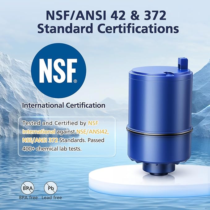 6 Pack Water Filter Replacement Compatible with All PUR®, PUR®PLUS Faucet Filtrat-ion Systems, RF-9999® Faucet Water Filter, High Efficiency Filtration and 18-Month Value, NSF Certified, Blue