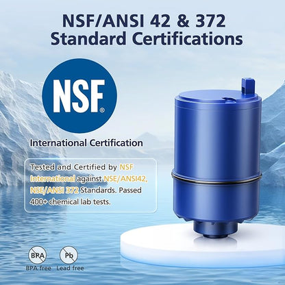 6 Pack Water Filter Replacement Compatible with All PUR®, PUR®PLUS Faucet Filtrat-ion Systems, RF-9999® Faucet Water Filter, High Efficiency Filtration and 18-Month Value, NSF Certified, Blue