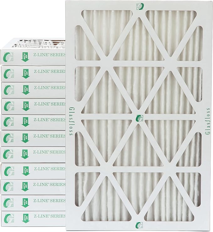Glasfloss ZL 18x25x2 MERV 13 (FPR 10) 2" Inch Air Filters for AC and Furnace. Case of 12. Actual Size: 17-1/2 x 24-1/2 x 1-3/4