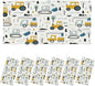 6 Pcs Fluorescent Light Covers for Ceiling Lights Colorful Construction Vehicle Diggers Cranes Tractors Decorative Magnets Light Filters for Office Home Classroom Must Haves 4’ x 2’