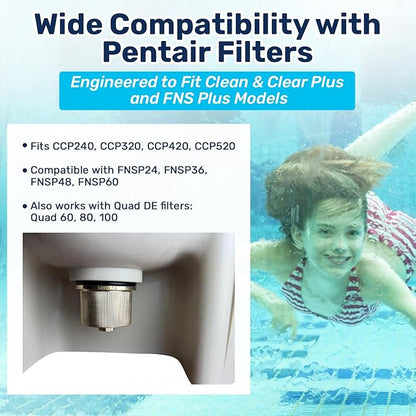 RV40401 X50 Durable Pro Grade Brass Drain Plug Cap Assembly | Compatible Replacement for 190030 | Essential Pool Maintenance Accessory - Upgrade Your Pool's Performance Now!