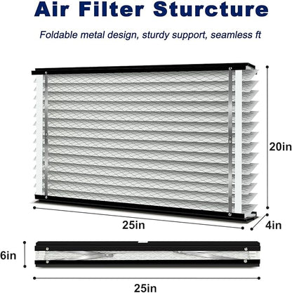 2-Pack 213 Air Filter Replacement Compatible with AprilAire Whole House Air Purifiers,Models 1210, 1620, 2210, 2216, 3210, 4200, MERV 13 20x25x4 Furnace Filter