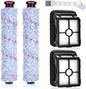 2 Pack 1868 Multi-Surface Brush Roll + 2 Pack 1866 Vacuum Filter, Replacement Parts Compatible with Bissell CrossWave 1785A 2306A 3888A Vacuum Cleaner, Compare to Part 1608683 160-8683 1608684