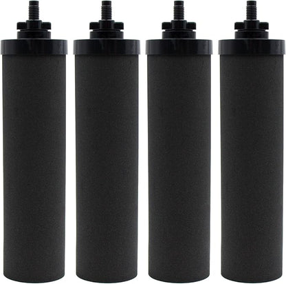Water Filter Replacement for Berkey® BB9-2 Black Activated Carbon Filters, Compatible with Berkey® Gravity Water Filter System, Pack of 4