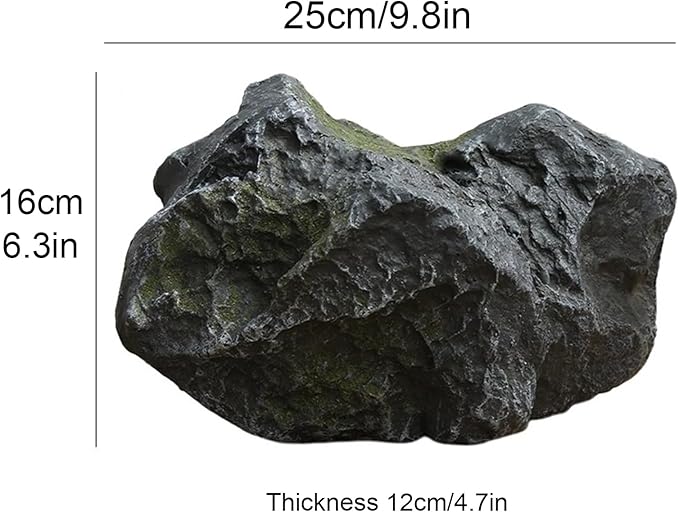 Outdoor Fake Rock Cover Realistic Lightweight Fiberglass Artificial Landscape Boulder Enclosure Protection Dome for Well Pump Septic Tank Electrical Boxes R