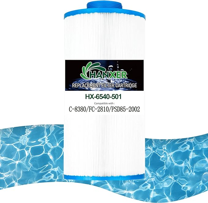 HANXER® Spa Fliter Cartridge Replaces for Sundance 6540-501, PSD85-2002, C-8380, Filbur FC-2810, Excel Filters XLS-840, Aladdin 18007, Baleen AK-70031, Magnum SU80, 85 sq.ft Filter Cartridge