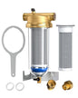 Waterdrop Mega Spin Down Sediment Filter, Upgraded Reusable Backwash Whole House Water Filter System for City/Well Water, 500 Micron+200 Micron,1" MNPT + 3/4“FNPT, BPA Free