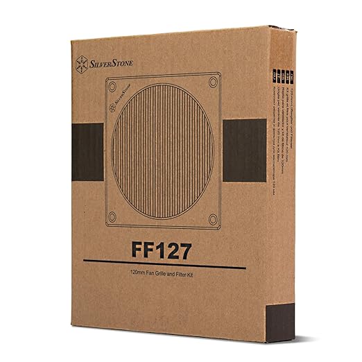 Silverstone Technology - FF127 200°C / 394°F Rated 120mm Magnetic Fan Grille and Filter Kit - SST-FF127B