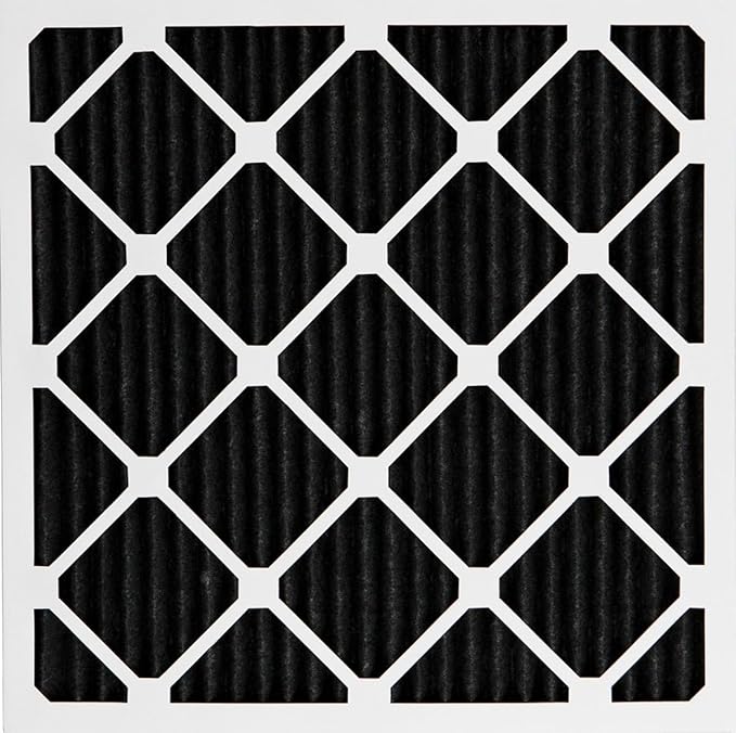Nordic Pure 25x25x1 (Actual Size: 24 1/2 x 24 1/2 x 3/4) Pure Carbon Pleated Odor Reduction Furnace Air Filters 3 Pack