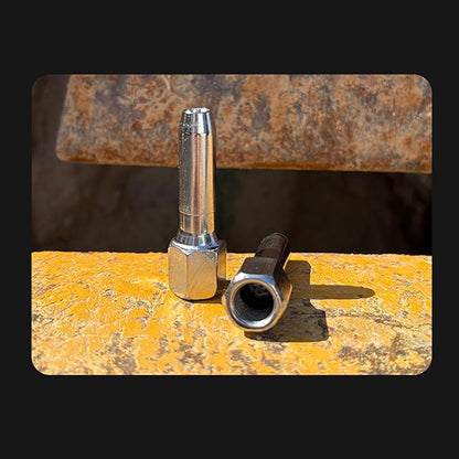 Pack of 2 Grease Nozzles with Leakproof Design & Built in Filter Suitable for Excavators Heavy Machinery Maintenance Fast Release Grease Nozzle