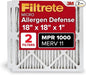 Filtrete 18x18x1 AC Furnace Air Filter, MERV 11, MPR 1000, Micro Allergen Defense, 3-Month Pleated 1-Inch Electrostatic Air Cleaning Filter, 2 Pack (Actual Size 17.81 x 17.81 x 0.81 in)