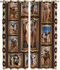 2 Panel Kitchen Cafe Curtains, Wildlife Camels Sunlight Filtering Nature Air Through, Home Decor Window Covering Tier Curtains for Living Room 104W x 90L inch Deserts Animals Brown Geometric Rustic