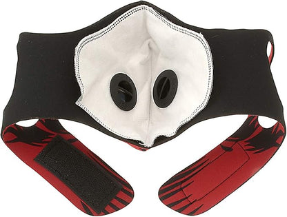 ASA TECHMED Reusable Dual Air Breathing Valve Face Mask Cover with Activated Carbon Filter (Tactical Red)