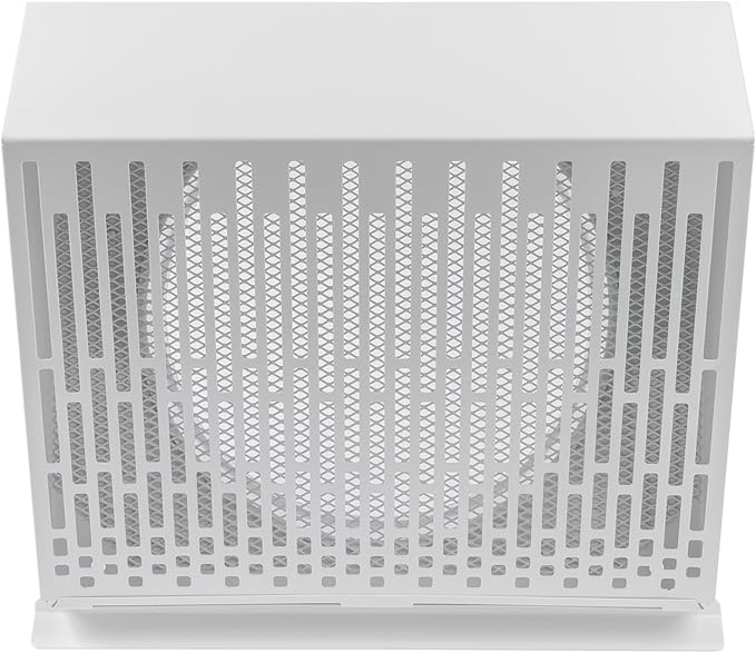 Vent Systems 8" Inch Exhaust Vent Cover with Rubber Gasket - White Galvanized Steel - Robust and Weatherproof Outdoor Air Exhaust Box - Duct or Surface Mounting - Rain and Snow Protection