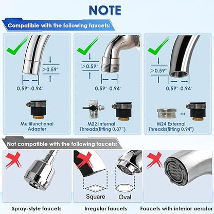 VORTOPT Countertop Water Filter System,Direct Connect Water Filtration-0.01μm Filtration Reduces PFOA/PFOS,Chlorine,Heavy Metals,Bad Odors-C2 and UF Filter