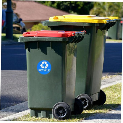 8pcs Garbage Can Stickers Waste Sorting Decals Recycling Bin Sticker Kitchen Trashcan Decals PVC Material