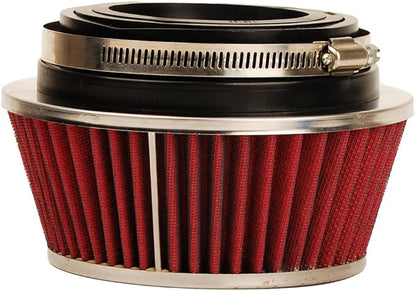 HIFROM 8161 Universal Clamp-On Air Filter Black Small Round Reverse Tapered fit 3 inch, 3 1/2 inch and 4 inch tubes