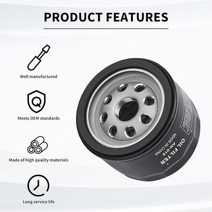 49065-0721 Oil Filter Compatiable with Kawasaki FR541V FR600V FR651V FR691V FR730V FS481V FS541V FS600V FS651V FS691V FS730V FX481V FX541V FX600V FX651V FX691V FX730V Engines 49065-7007 (2PCS)