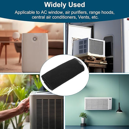 PATIKIL 79" x 16" x 0.1" Air Conditioner Filter Replacement, 2Pcs Washable Reusable Cut to Fit Foam Filter Air Filter for RV AC Vent Window Purifiers Computer, 40PPI