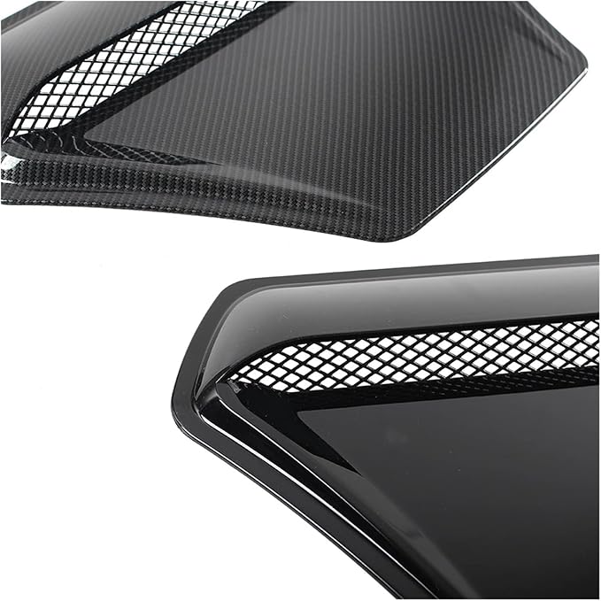 Car Hood Engine Air Outlet Vent Cover Trim Air Flow Intake Cover Trim Compatible For Honda And Civic 2016-2020(Carbon pattern)