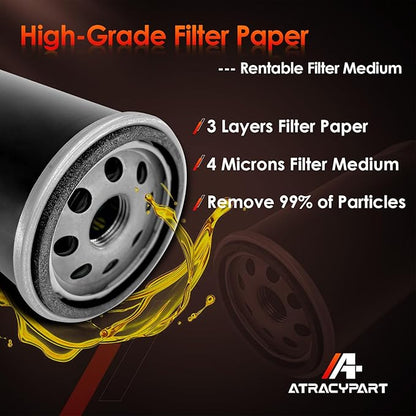 122-0836 Oil Filter │Replacement For RV QG 5500/7000 Series HGJAA HGJAB HGJAC Spin-on │Replaces# 01220836, B7238, PH2875, PH10027