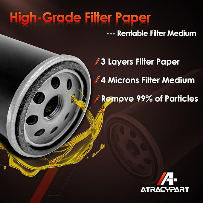 122-0836 Oil Filter │Replacement For RV QG 5500/7000 Series HGJAA HGJAB HGJAC Spin-on │Replaces# 01220836, B7238, PH2875, PH10027 (Set of 2)