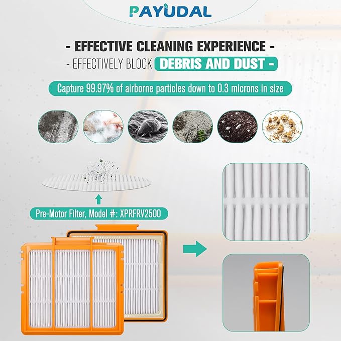 Replacement Parts for Shark AI AV2511AE AV2501S AV2610WA AV2501AE RV2502AE RV2610WA UR2500SR RV2520 AV2510 AI Ultra Robot Vacuum Cleaner Accessories Kits. Main Brush,HEPA Filter,Foam Filter,Side Brush