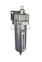 HEAVY DUTY INDUSTRIAL GRADE COALESCING FILTER WITH 0.01u MICRON ELEMENT, 5oz - 11oz METAL BOWL, REMOVES 99.98% MOISTURE, VAPOR AND OIL FROM COMPRESSED AIR LINES, (1/2" NPT, 5oz BOWL)