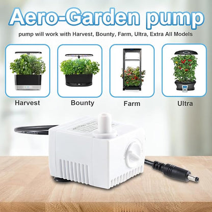 Aero-Garden Pump with 10 Filters, 200623 Pump Fit for Harvest Elite, Bounty, Farm, Extra, Ultra Hydroponics System (2Pack)