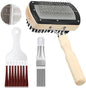 Boao 3 Pcs Ac Coil Cleaner Brush Fin Comb Double Sided Refrigerator Air Conditioner Evaporator Condenser Coil Stainless Steel Mini Split Brush Cleaning Kit HVAC Straightener for Ac Unit