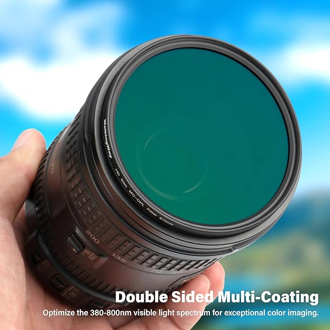 Walking Way 58mm Circular Polarizing Filter Ultra-Slim MC CPL Filter Optical Glass Circular Polarizer Filter for Camera Lens