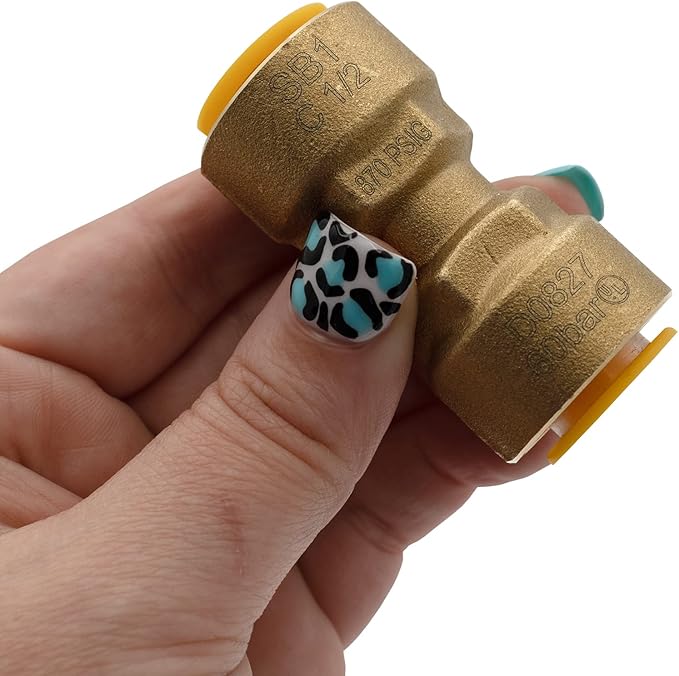 Supplying Demand SB1 1/2 Inch Quick Connect HVAC Brass Coupler Fitting