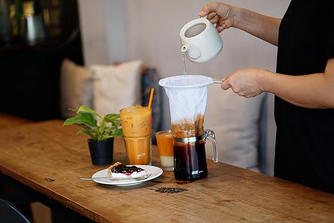 Coffee Sock Strainer Traditional Thai Brewing Coffee Filter for Rich Coffee and Tea 3 inch