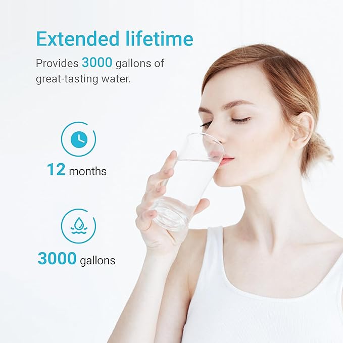 [WITH CHIP] AQUA CREST WF283-R Replacement for Elkay® 51300C, Compatible with Elkay® ezH20® and Halsey Taylor® Bottle Filling Stations, NSF/ANSI 42, Reduces Chlorine, Bad Taste & Odor, 3 Packs