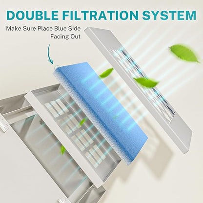 Indoor Dryer Vent Kit 10 Pack Dryer Filter Replacement, Compatible with HG Power Indoor Dryer Vent Systems, Polyester Vent Filters