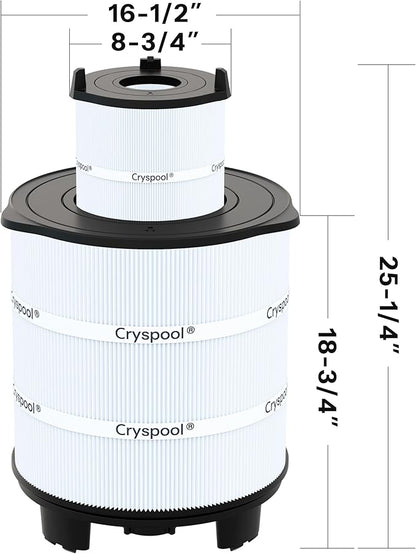 Cryspool S7M120 Inner&Outer Filter Compatible with System 3 S7M120, 25021-0200S & 25022-0201S, SR300, 300 Sq. Ft Pool Filter Cartridge, 1 Set