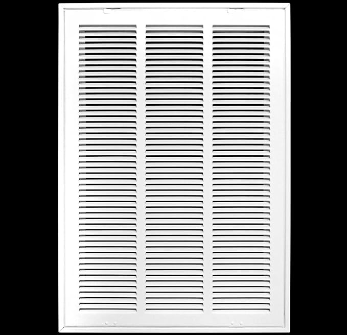 HVAC Premium 16 x 24 Duct Opening Steel Return Air Filter Grille, for 1-inch Filter, Removable Door, Flat Stamped HVAC Vent Cover Grille, Outer Dimensions 18.5 x 26.5