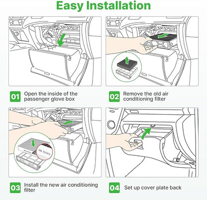Engine+Cabin Air Filters Set Fit for 2016-2024 Mazda CX-9 CX9 2.5L Engine Air Filter for My Car Replacement Automotive Accessories CF12157 PY8W133A0