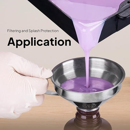 ELEGOO 3D Stainless Steel Funnel, Metal Funnel with Filter and Brush, Used for Filtering and Splash Prevention of 3D Printer Resin