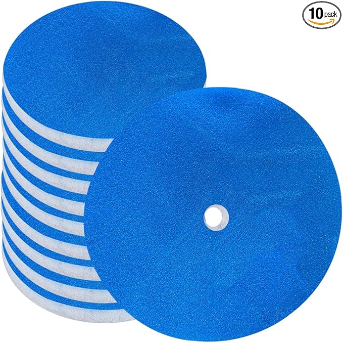RV Air Conditioner Filter - RV 5.25" Round Air Duct AC Filter MERV-6 Replacement for AC Vent (10 Pack with Central Hole), RV Air Filter Accessories