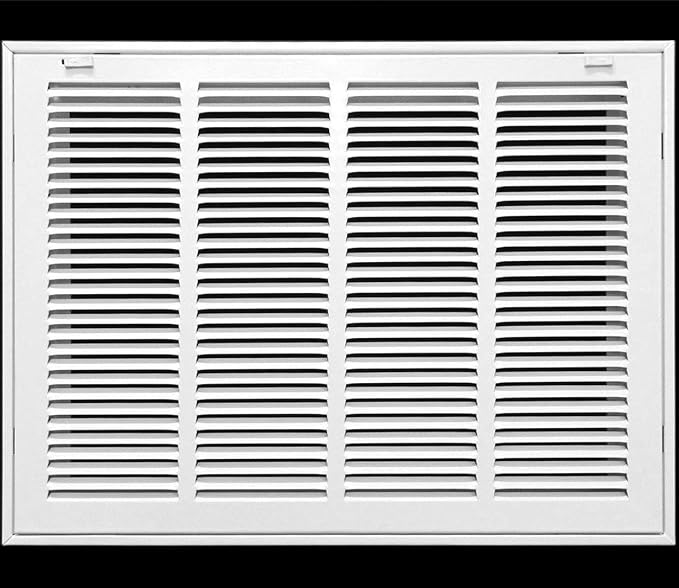 HVAC Premium 20" X 12" Steel Return Air Filter Grille for 1" Filter - Removable Face/Door - HVAC DUCT COVER - Flat Stamped Face - White [Outer Dimensions: 22 5/8"w X 14 5/8"h]