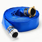 1.5" x 50 ft Discharge Hose for Swimming Pools, Heavy Duty PVC Lay Flat Water Backwash Hose,Durable Pool Drain Hose with Aluminum Pin Lug Fittings for Water Pump And Filters