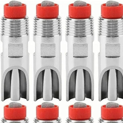 10Pcs Stainless Steel Automatic Nipples, Adjustable Prevent Leakage Pig Nipple Waterer Pig Nozzle Nipple Drinker for Livestock Drinking