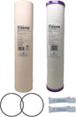 Home Master Whole House 4-Layer Sediment 25 Down to 1 Micron, Radial Flow Catalytic Carbon, 2 orings & Grease, 20gpm, Replacement Filter Set CsetBB2SmgRFCC 20x4.5